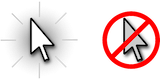 Mouse cursor image tooltip hint